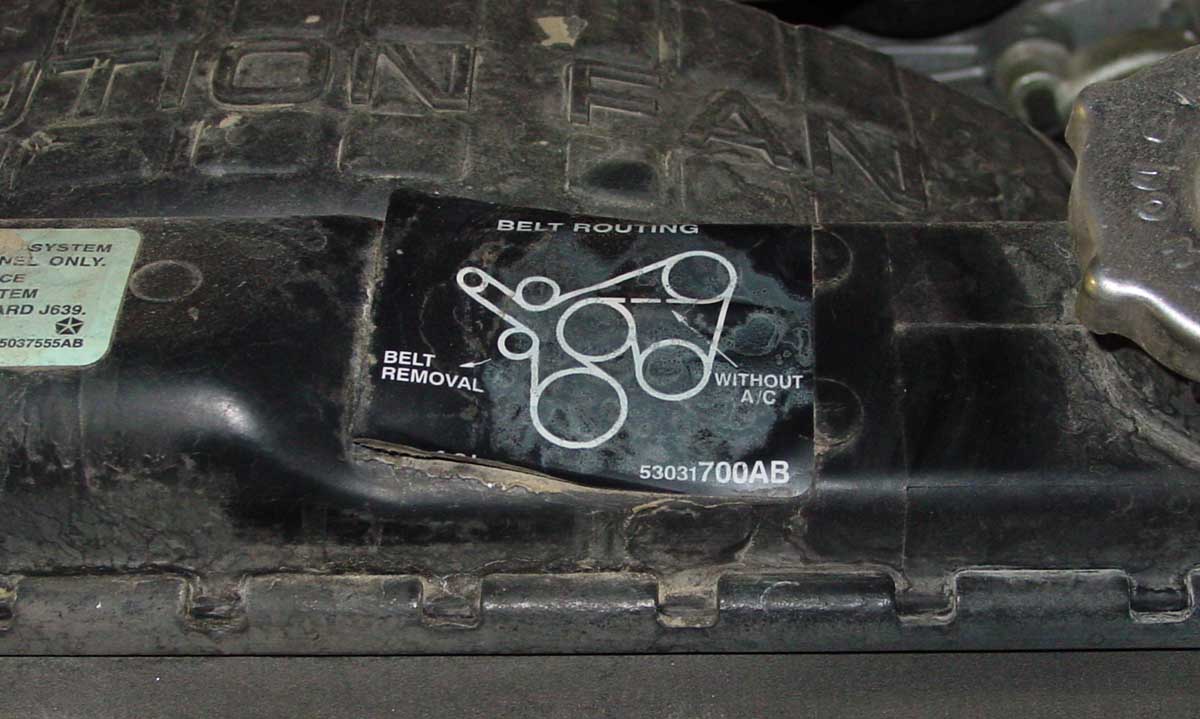 1995 Jeep cherokee serpentine belt installation #5