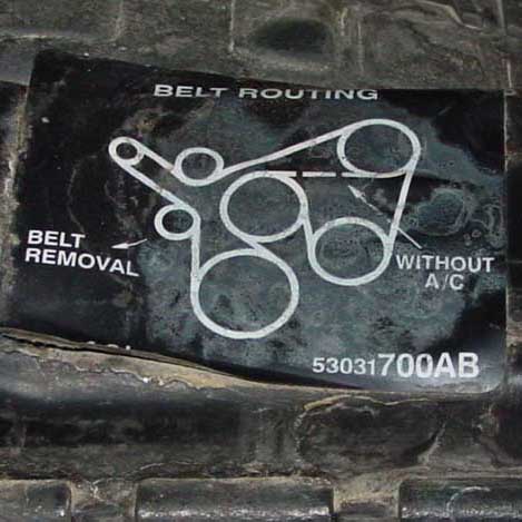 serpentine belt routing diagram